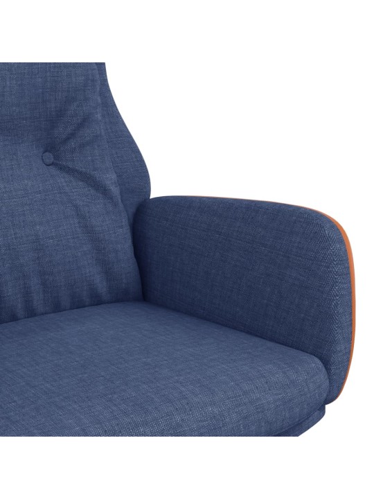 Relaxační křeslo modré textil a pvc