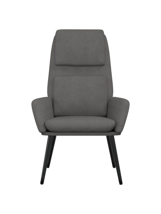 Relaxační křeslo světle šedé textil