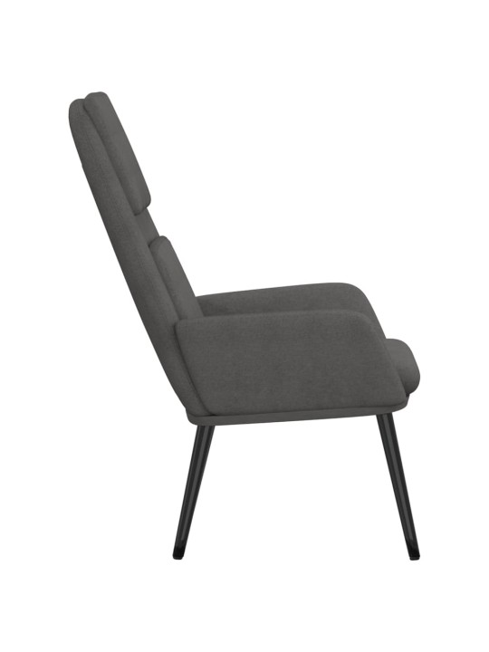 Relaxační křeslo světle šedé textil