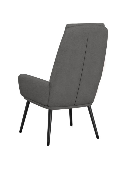 Relaxační křeslo světle šedé textil