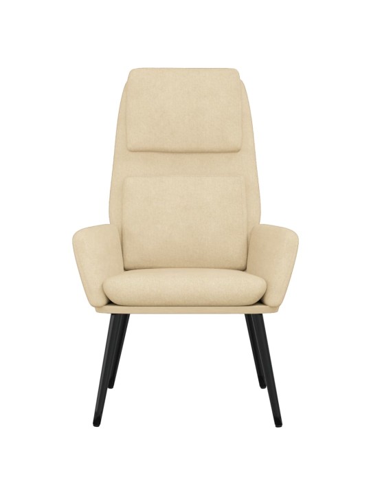 Relaxační židle krémová textil
