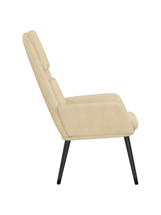 Relaxační židle krémová textil