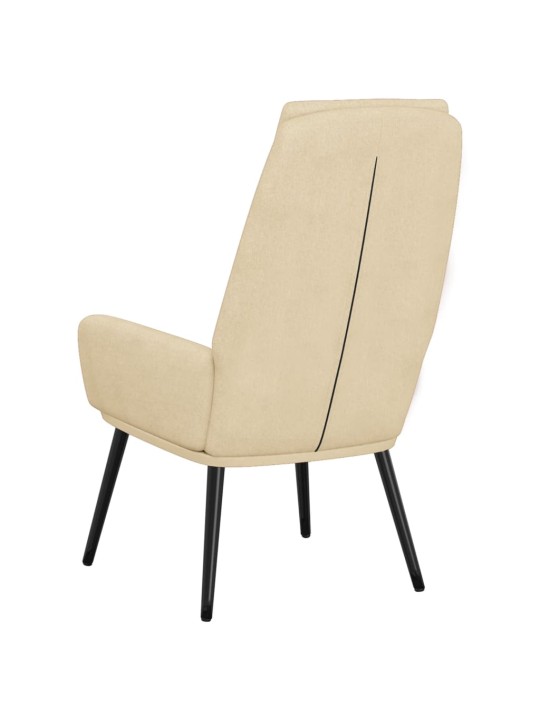 Relaxační židle krémová textil