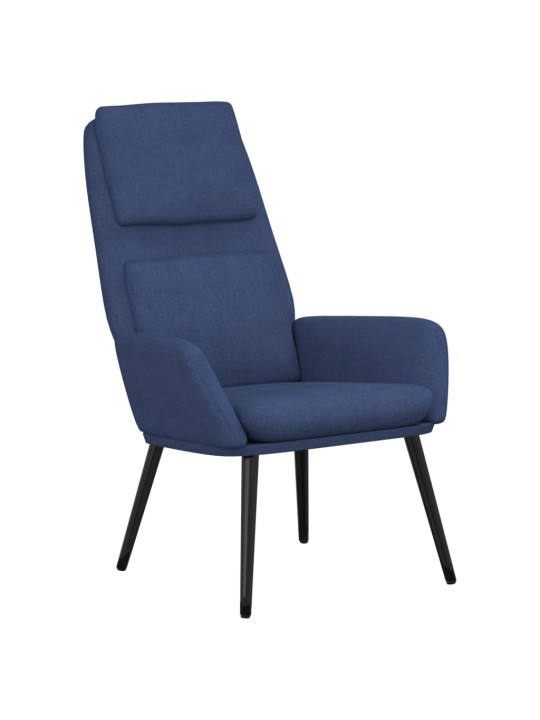 Relaxační křeslo modré textil
