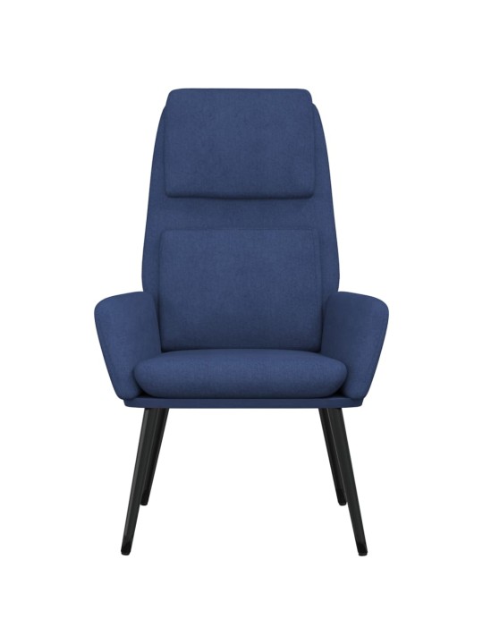 Relaxační křeslo modré textil