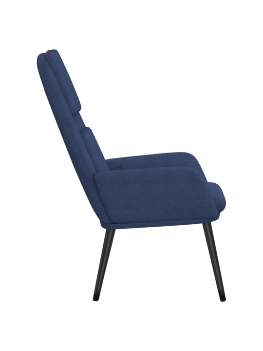 Relaxační křeslo modré textil