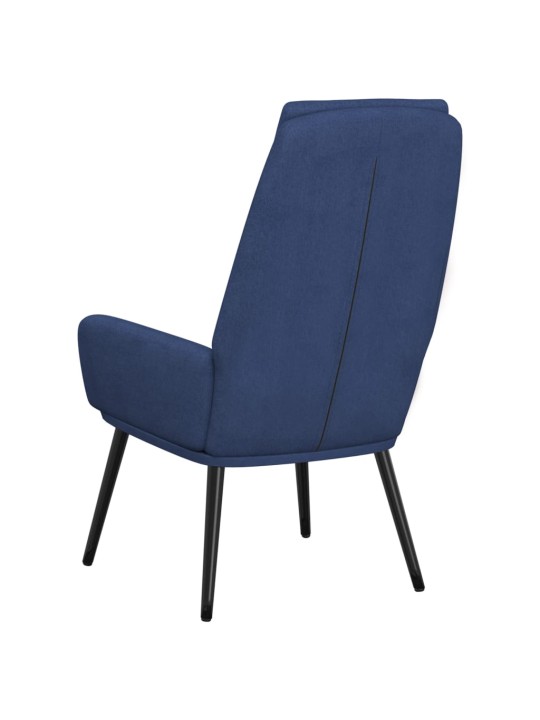 Relaxační křeslo modré textil