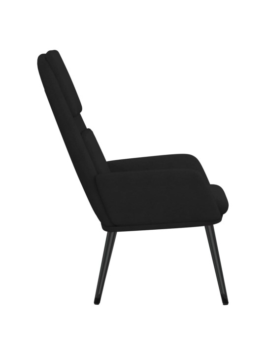 Relaxační židle černá textil