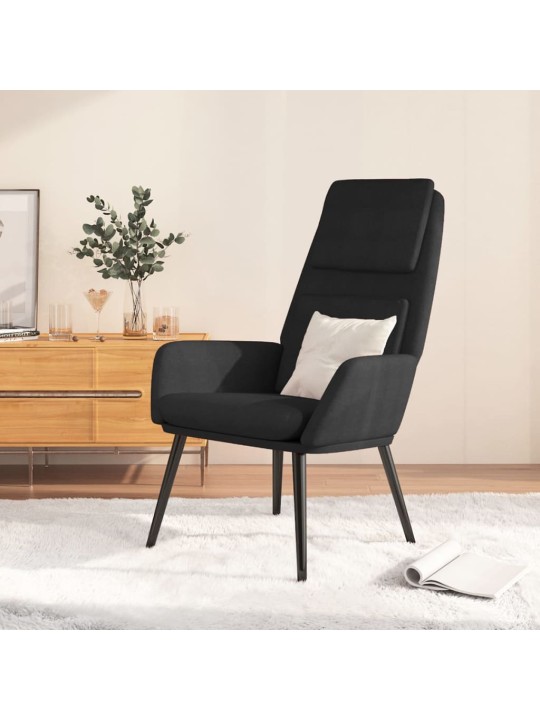 Relaxační židle černá textil
