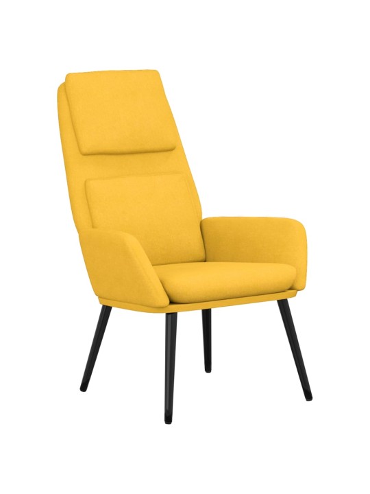 Relaxační křeslo hořčicově žluté textil