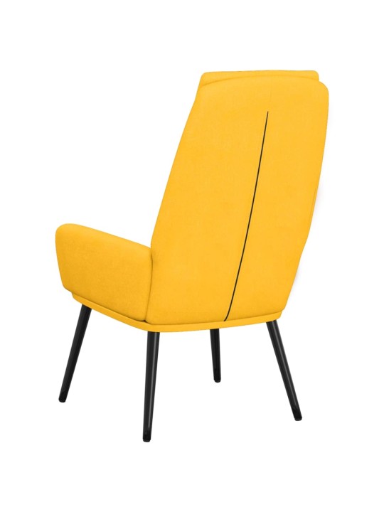 Relaxační křeslo hořčicově žluté textil