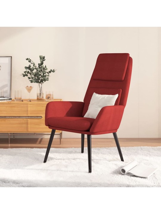 Relaxační křeslo vínové textil