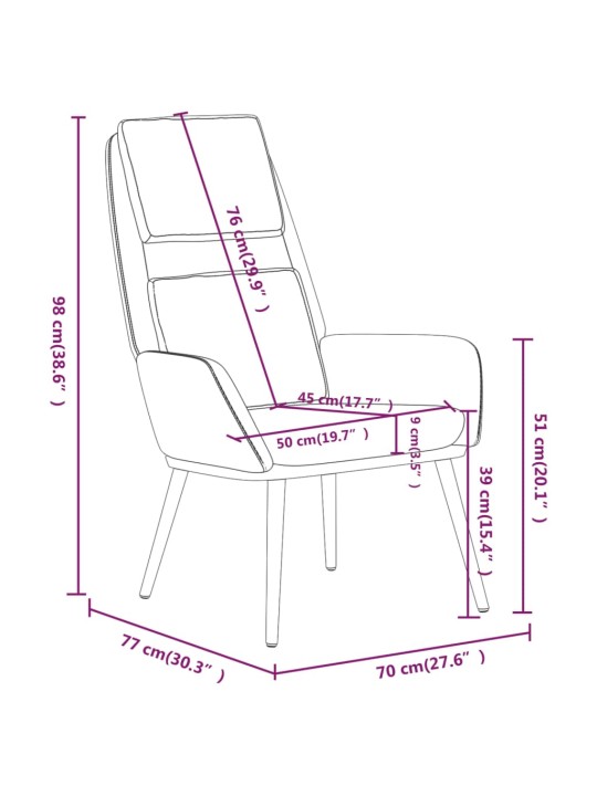Relaxační židle taupe textil
