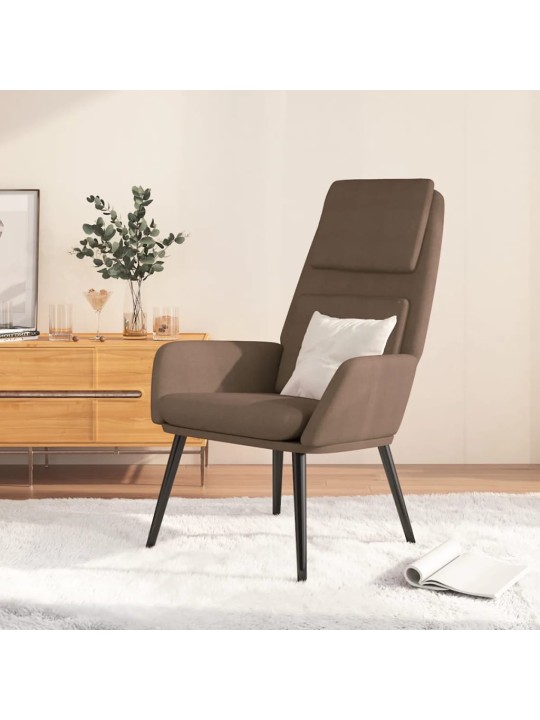 Relaxační židle taupe textil