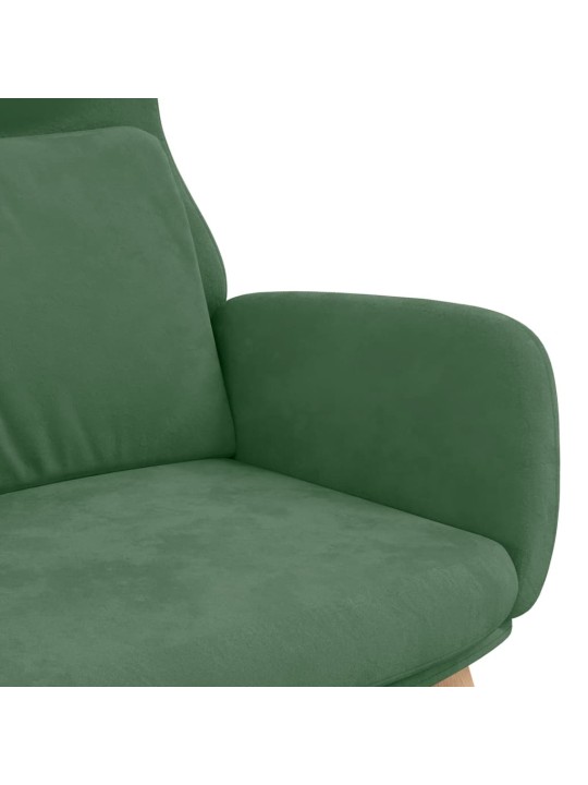 Relaxační křeslo světle zelené samet