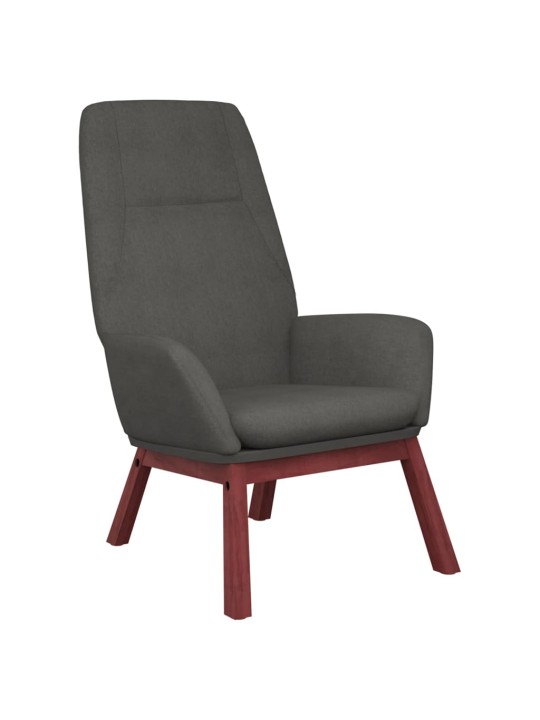 Relaxační židle tmavě šedá textil