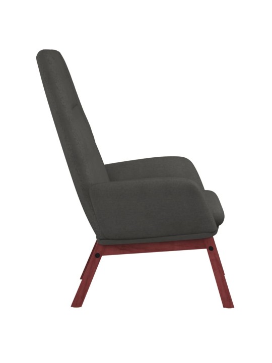 Relaxační židle tmavě šedá textil