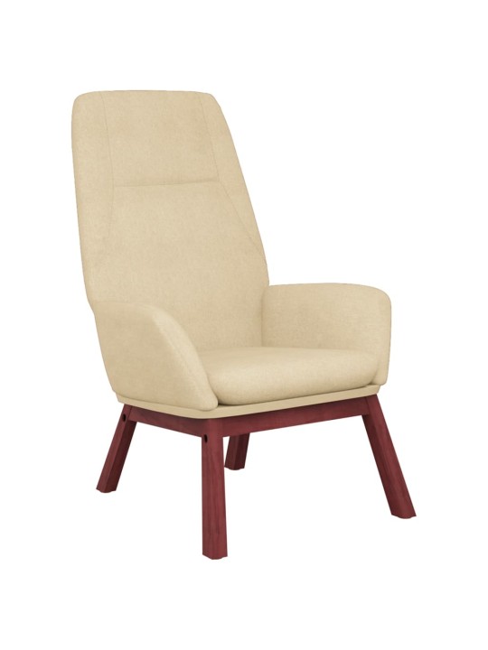 Relaxační židle krémová textil