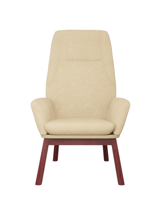 Relaxační židle krémová textil