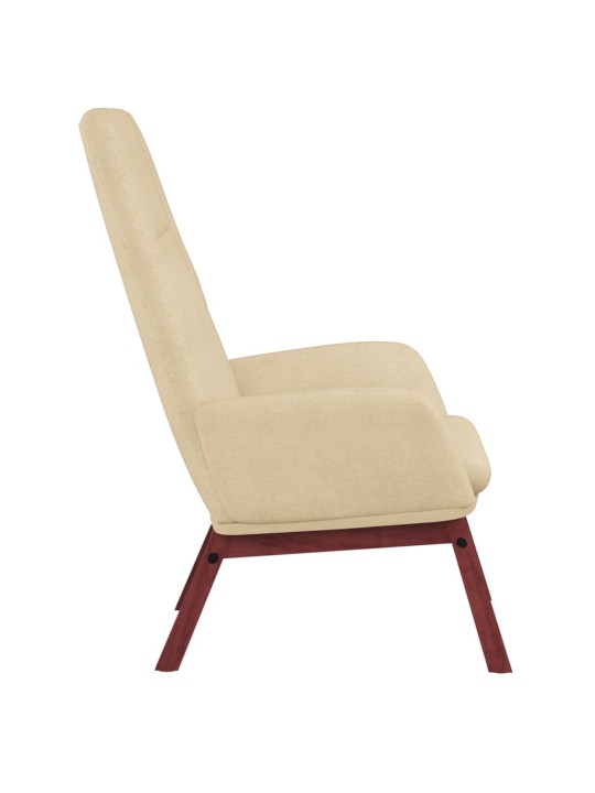 Relaxační židle krémová textil
