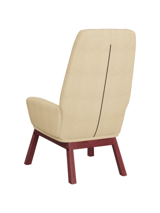 Relaxační židle krémová textil