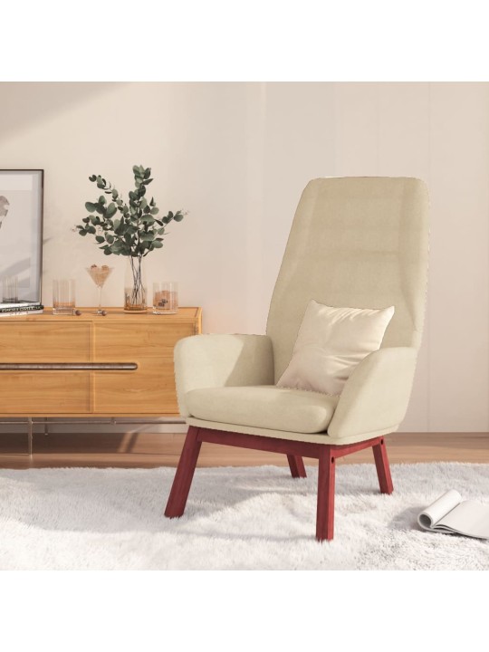 Relaxační židle krémová textil