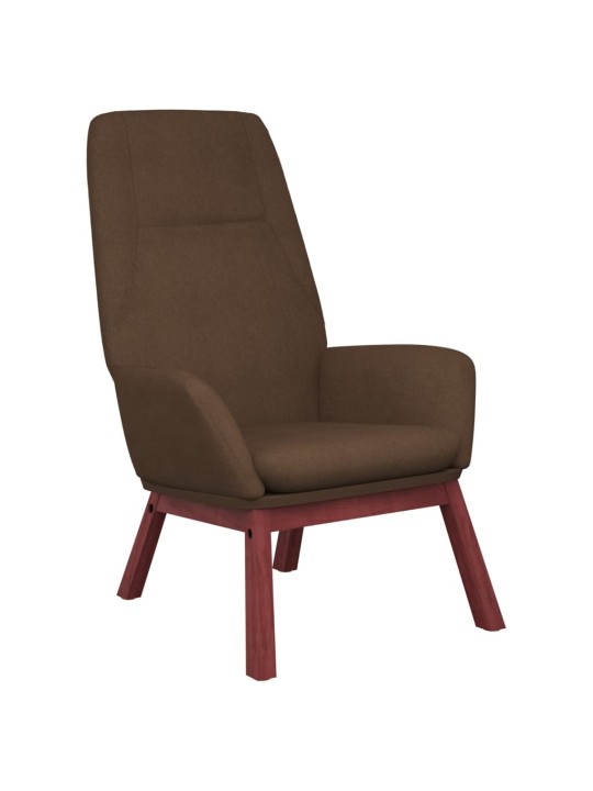 Relaxační křeslo hnědé textil