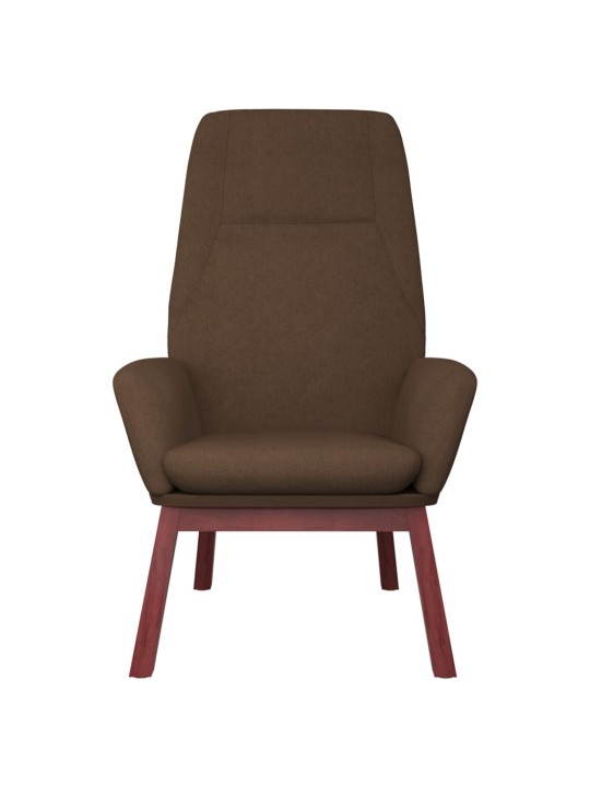 Relaxační křeslo hnědé textil