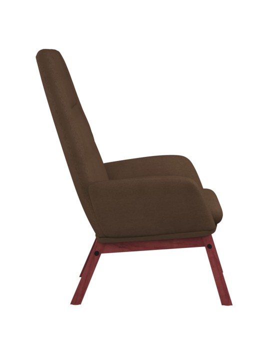 Relaxační křeslo hnědé textil