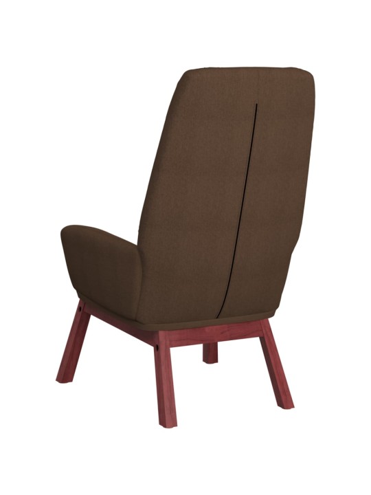 Relaxační křeslo hnědé textil