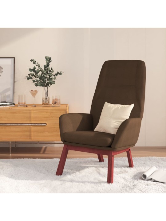 Relaxační křeslo hnědé textil