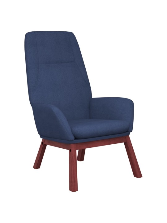 Relaxační křeslo modré textil