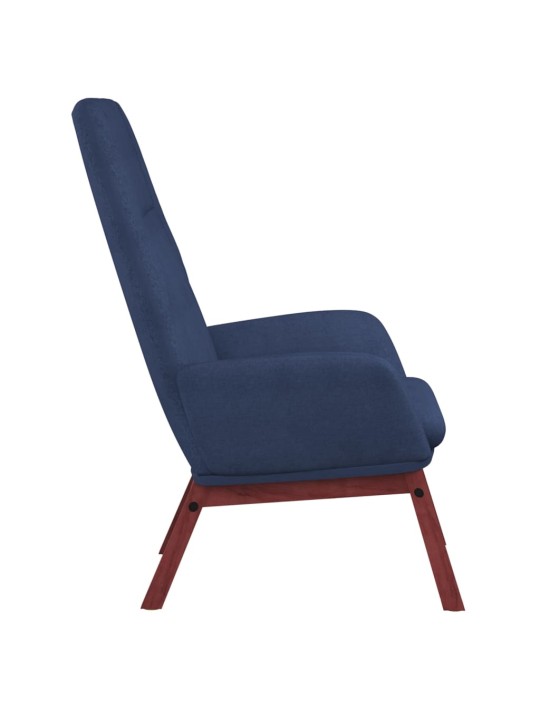 Relaxační křeslo modré textil