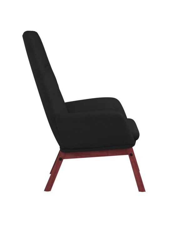 Relaxační židle černá textil