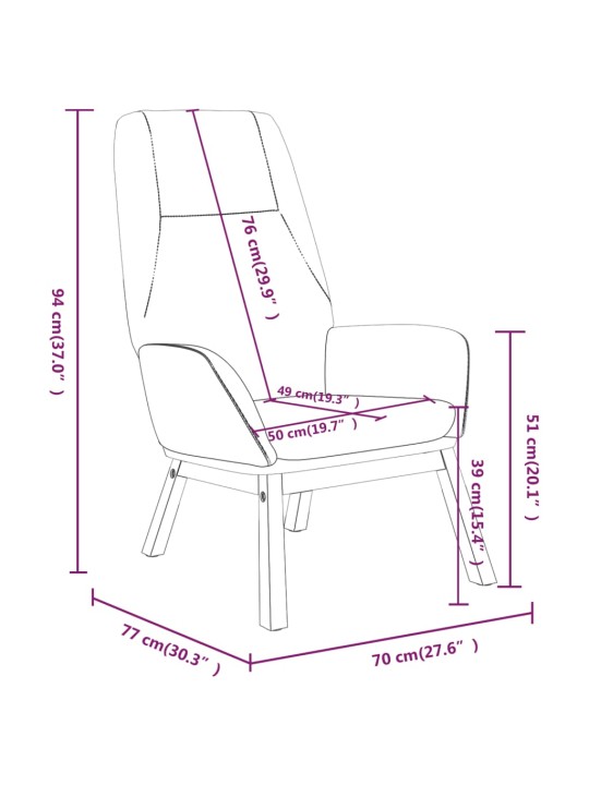 Relaxační židle černá textil