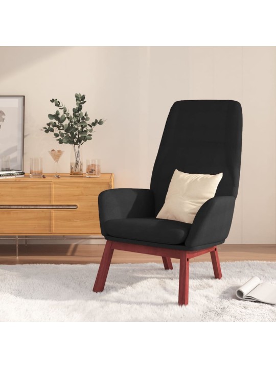 Relaxační židle černá textil