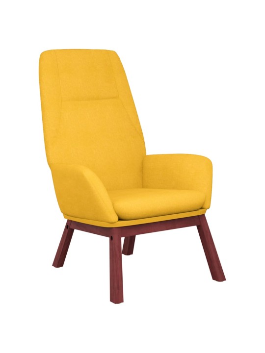 Relaxační křeslo hořčicově žluté textil