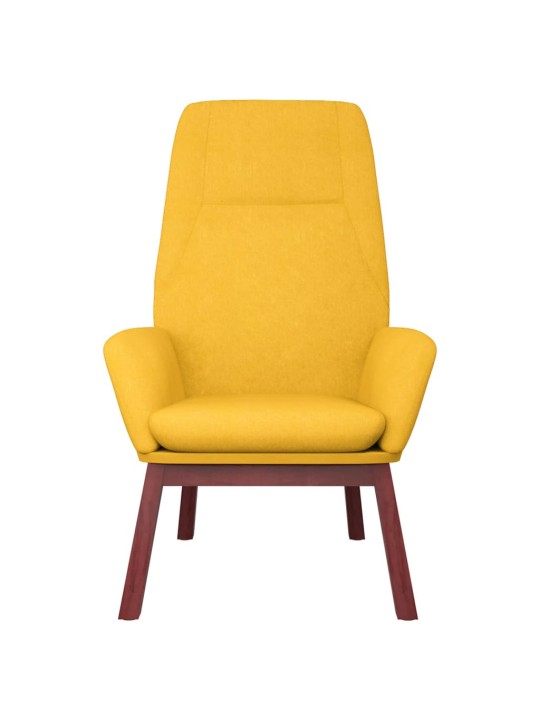Relaxační křeslo hořčicově žluté textil