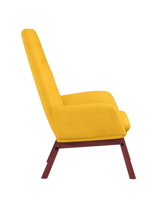 Relaxační křeslo hořčicově žluté textil
