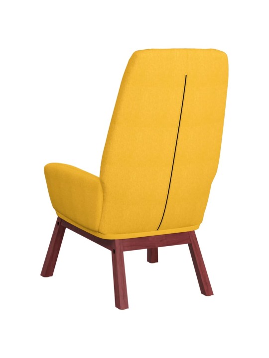 Relaxační křeslo hořčicově žluté textil