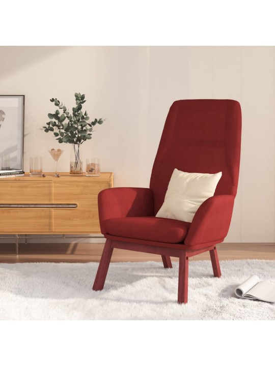 Relaxační křeslo vínové textil