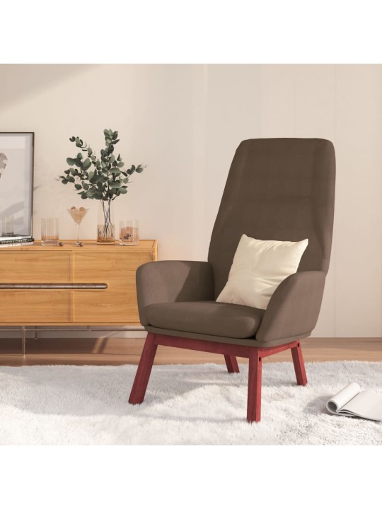 Relaxační židle taupe textil