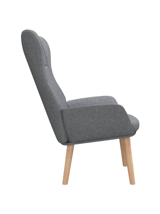 Relaxační křeslo světle šedé textil