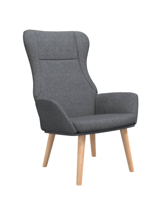 Relaxační židle tmavě šedá textil