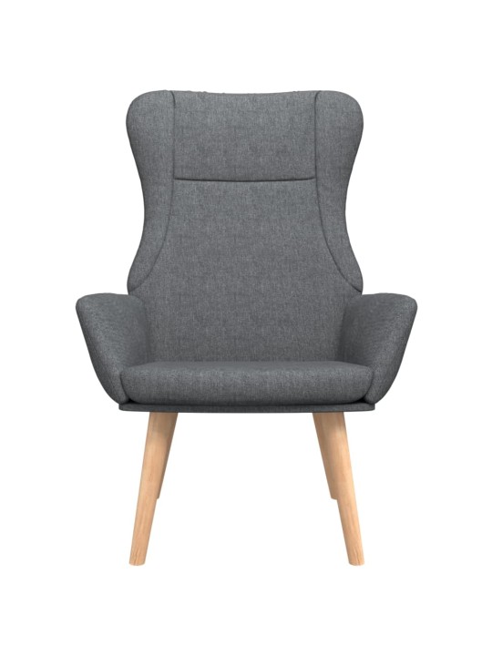 Relaxační židle tmavě šedá textil