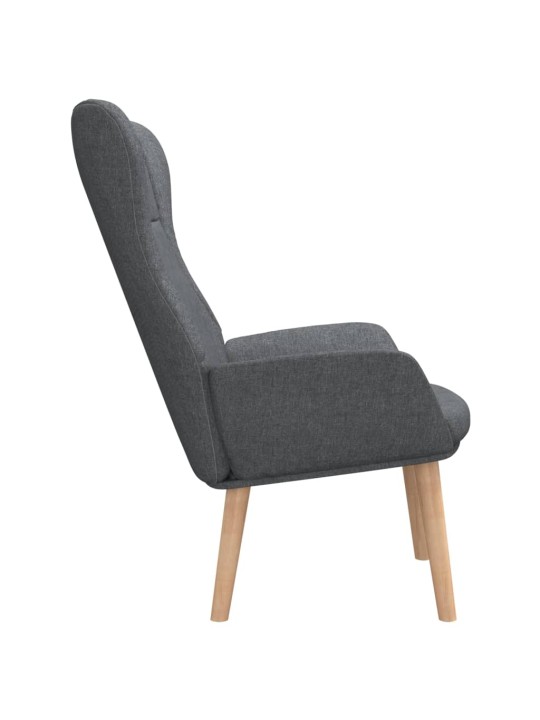 Relaxační židle tmavě šedá textil