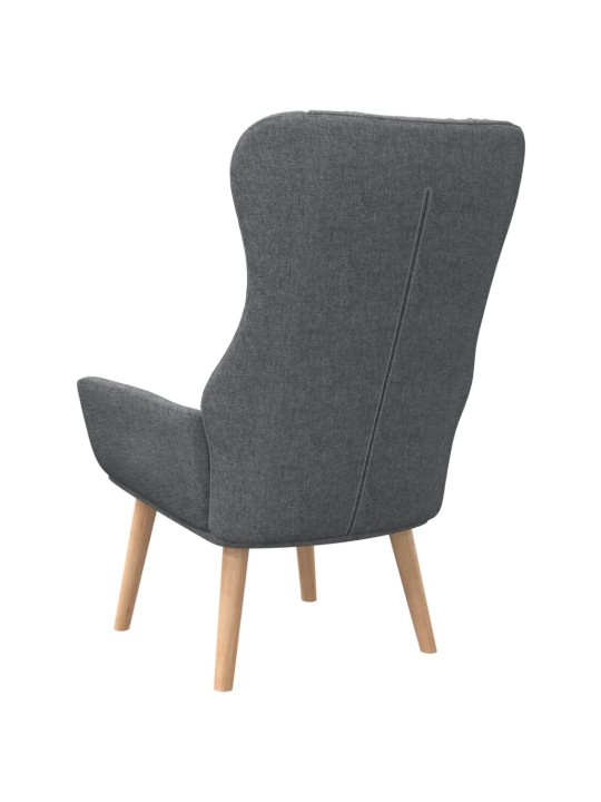 Relaxační židle tmavě šedá textil