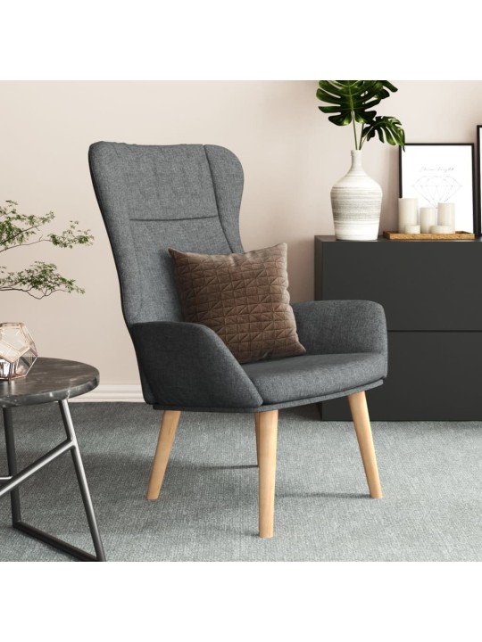 Relaxační židle tmavě šedá textil