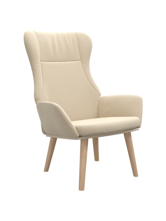 Relaxační židle krémová textil