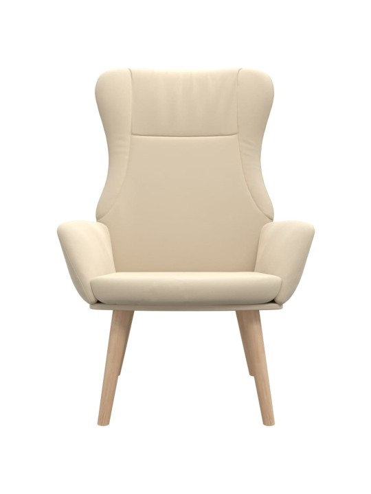 Relaxační židle krémová textil